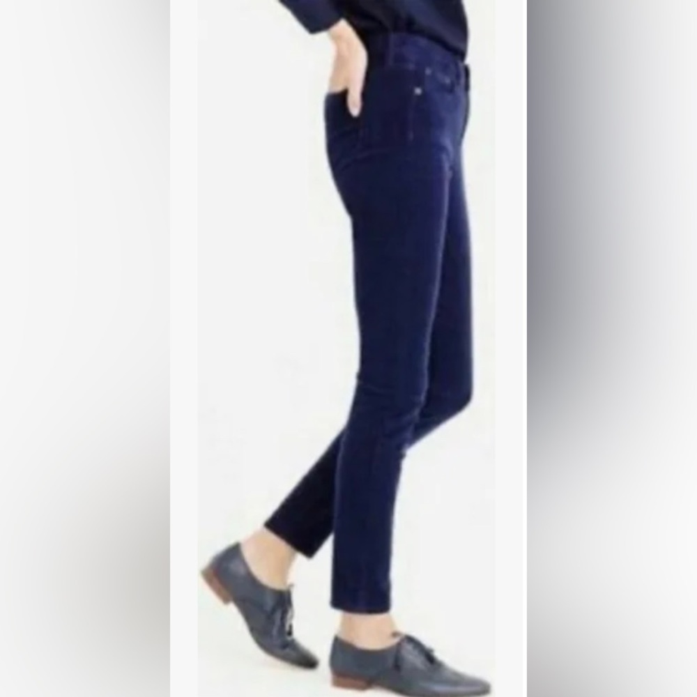 J crew navy velvet toothpick pants- size 27